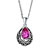 Drop Flower October Birthstone Pink Made Swarovski Crystal Drop Pendant