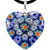 Blue Heart Millefiori Pendant