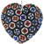 Millefiori Flower Murano Glass Heart Pendant
