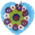 Millefiori Blue Murano Glass Heart Pendant