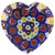 Millefiori Murano Glass Red Heart Pendant