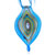 Blue Swirl Fused Dichroic Glass Pendant