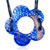 Blue Floret Dichroic Glass Pendant