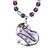 Silver Gray Inclined Murano Glass Heart With Brown Zigzag Line And Golden Speckle Pendants