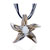 Golden And Black Starfish Murano Glass Pendant