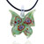 Green Butterfly Murano Glass Pendant