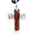 Glitter Orange Cross Dichroic Glass Pendant