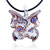 Silver Foil Butterfly Murano Glass Pendant