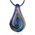 Blue Swirl Drop Murano Glass Pendant