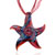 Red Starfish Dichroic Glass Pendant