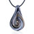 White And Black Swirl Drop Murano Glass Pendant