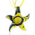 Yellow Starfish Dichroic Glass Pendant