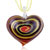 Red Black And Red Swirl Heart Pendant