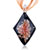 Orange Flower Black Diamond Dichroic Glass Pendant