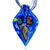 Blue Fused Dichroic Glass Pendant
