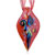 Red Fused Dichroic Glass Pendant