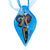 Pale Blue Fused Dichroic Glass Pendant