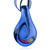 Blue And Black Teardrop Fused Dichroic Glass Pendant
