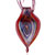 Red Swirl Dichroic Glass Pendant
