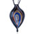 Black Swirl Dichroic Glass Pendant