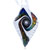 White And Gradient Color Serrate Leaf Dichroic Glass Pendant