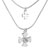 925 Sterling Silver Clear White Crystal Diamond Accent Cross Pendant Necklace Sterling Silver Pendant
