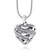Hollow Heart With April Birthstone Clear Crystal Sterling Silver Wedding Pendants Sterling Silver Pendant