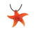 Orange Starfish Pendant