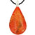 Deep Orange Teardrop Pendant
