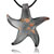 Dark Aqua Starfish Murano Pendant