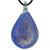 Deep Blue And Gold Teardrop Murano Glass Pendant