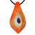 Orange Evil Eye Pendant