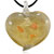 Red And Gold Heart Murano Glass Pendant
