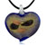 Gold Drops With Gold Foil Murano Heart Pendant