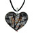 Silver Foil Murano Glass Heart Pendant