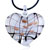 Pink Translucent Murano Glass Heart Pendant