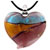 Purple Blue And Gold Heart Pendant
