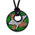 Green And Silver With Star Round Pendant