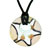 Pearl And Silver Foil Murano Glass Donut Pendant