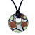 Oliver And Silver Foil Murano Glass Donut Pendant