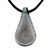 Silver Teardrop Murano Glass Pendant