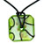 Green And Silver Square Pendant