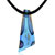 Twilight Blue Blade Murano Glass Pendant