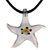 Deep Pink Star Murano Glass Pendant