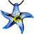 Silvery Blue Starfish Pendant
