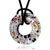 Silver And Purple Round Murano Glass Pendant