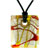 Painted Square Murano Glass Pendant