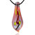 Red And Yellow Skinny Leaf Pendant