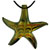 Gold And Black Starfish Pendant