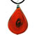 Orange Spiral Teardrop Pendant